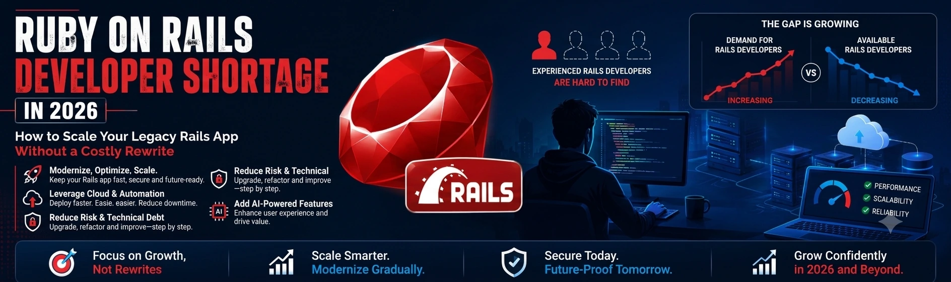The Ruby on Rails Developer Shortage: How to Scale Your Legacy Rails App in 2026